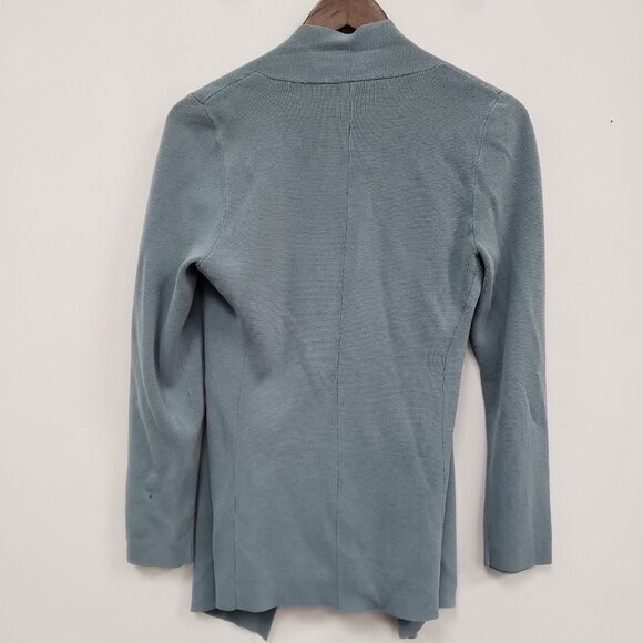 Eileen Fisher Womens Silk Organic Cotton Cardigan Size M Blue Sustainable Mature - Picture 2 of 10